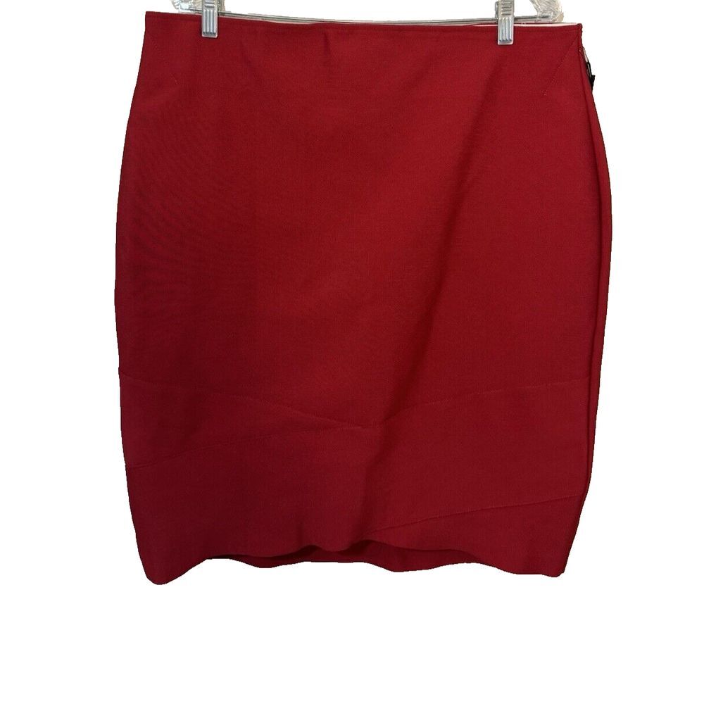 Haute‎ Monde Women Black Casual Pencil Skirt Plus size 3XL Red NEW